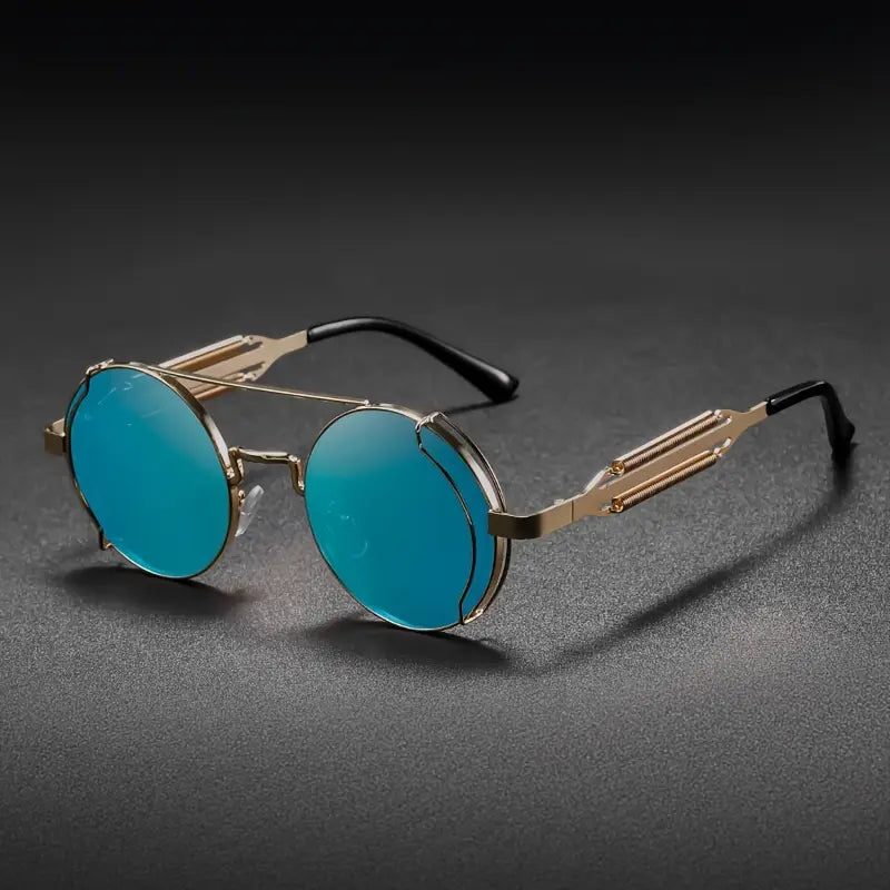 Men's Steampunk Polarized Sunglasses Metal Frame