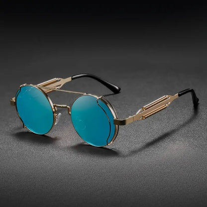Men's Steampunk Polarized Sunglasses Metal Frame