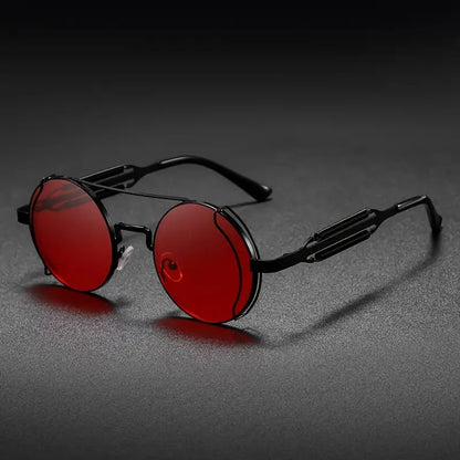 Men's Steampunk Polarized Sunglasses Metal Frame