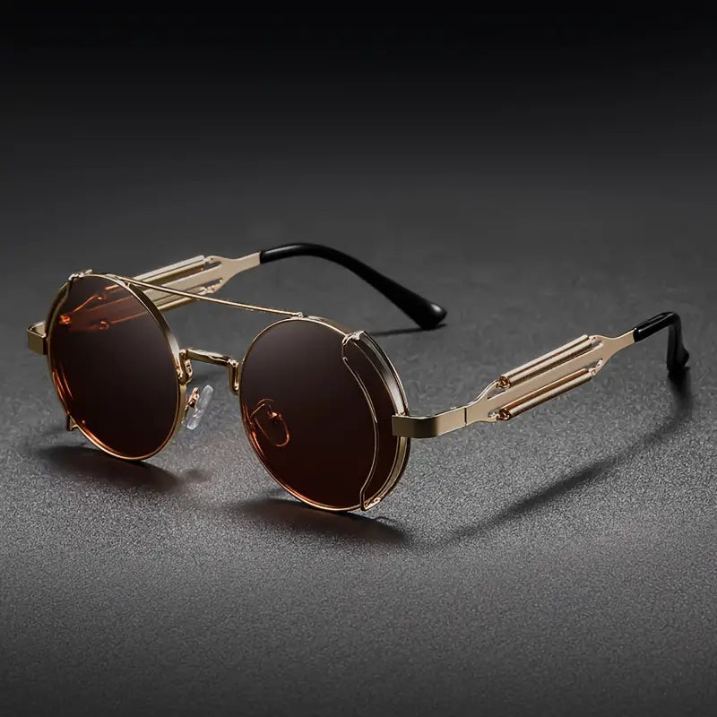 Men's Steampunk Polarized Sunglasses Metal Frame