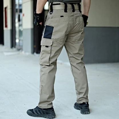 Mens Tactical Cargo Pants Waterproof Outdoor Work Trousers