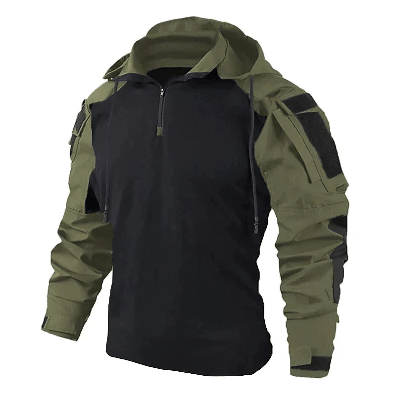 Mens Tactical Softshell Jacket Hooded Water Resistant Outdoor Coat