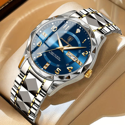 Mens Titanium Sports Watch Waterproof Chronograph Digital Analog Multifunction