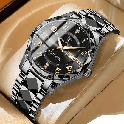 Mens Titanium Sports Watch Waterproof Chronograph Digital Analog Multifunction