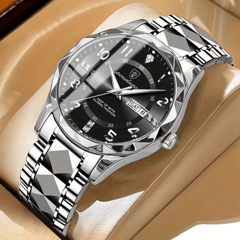 Mens Titanium Sports Watch Waterproof Chronograph Digital Analog Multifunction