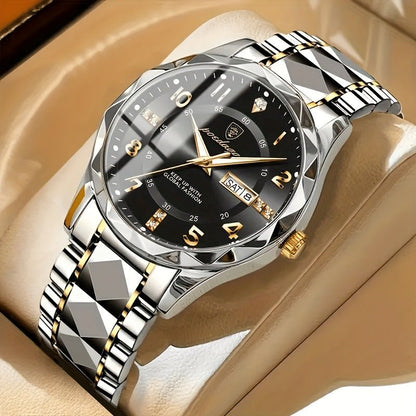 Mens Titanium Sports Watch Waterproof Chronograph Digital Analog Multifunction