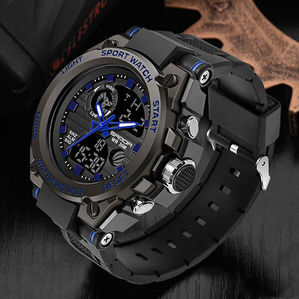 Military Sports Watch Waterproof Analog Digital Wristwatch