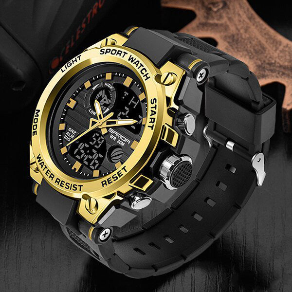 Military Sports Watch Waterproof Analog Digital Wristwatch