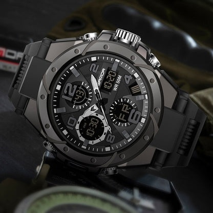 Military Sports Watch Waterproof Analog Digital Wristwatch