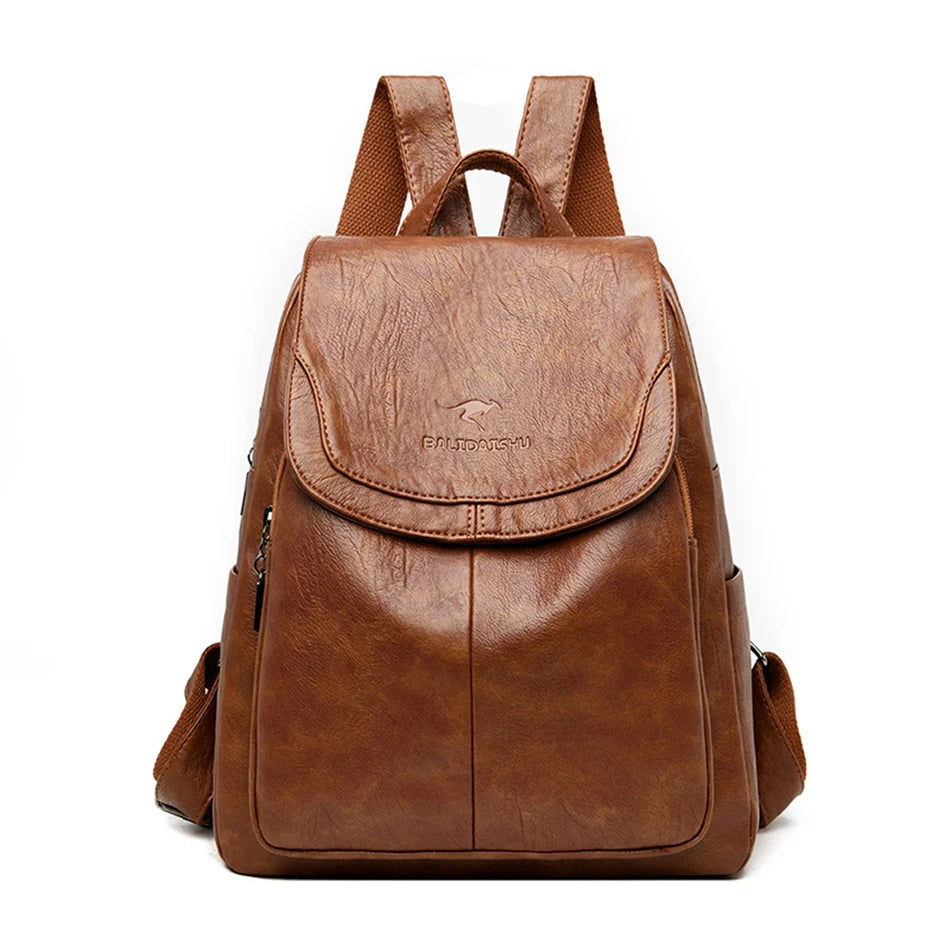 Mini Leather Backpack Womens Anti Theft Travel Bag