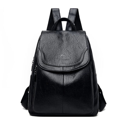 Mini Leather Backpack Womens Anti Theft Travel Bag