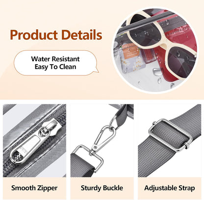Mini Transparent Handbag with Removable Strap – Compact Clear Purse for Everyday and Events