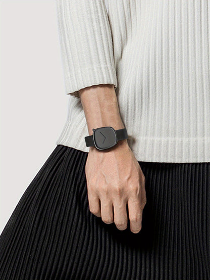 Minimalist Mens Watch Stainless Steel Analog Watch Leather Strap