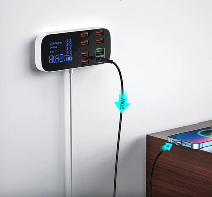 Multi USB Charger Fast Charging Hub for Smartphones Tablets and Devices