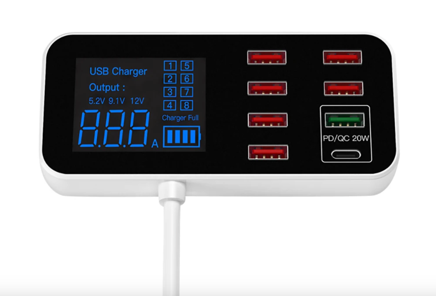 Multi USB Charger Fast Charging Hub for Smartphones Tablets and Devices