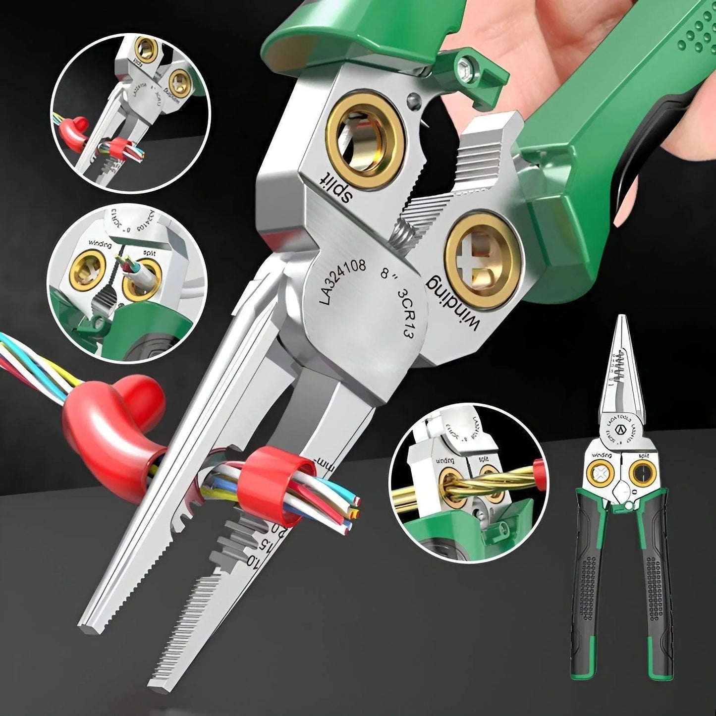 Multifunction Wire Stripper Cutter Tool Precision Cable Stripping Pliers