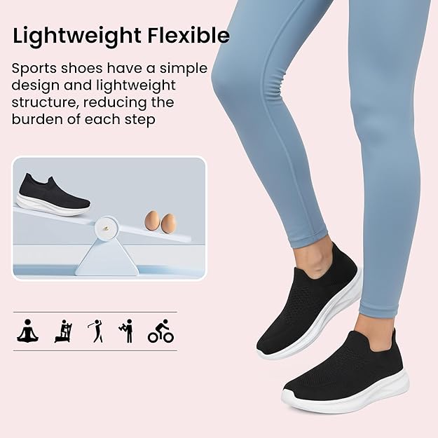 Orthopedic Slip On Walking Shoes with Arch Support Comfort Fit