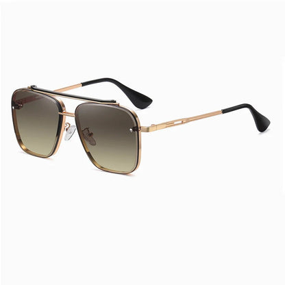 Oversized Gradient Aviator Sunglasses Luxury Metal Frame Stylish Fashion Shades Mens Eyewear