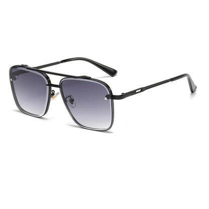 Oversized Gradient Aviator Sunglasses Luxury Metal Frame Stylish Fashion Shades Mens Eyewear