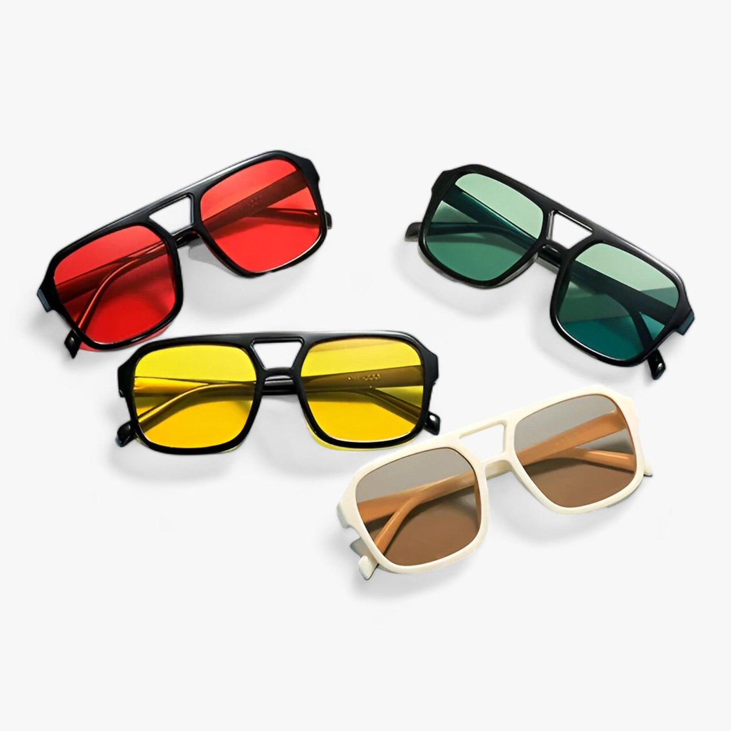 Oversized Square Sunglasses Womens Vintage UV400 Eyewear