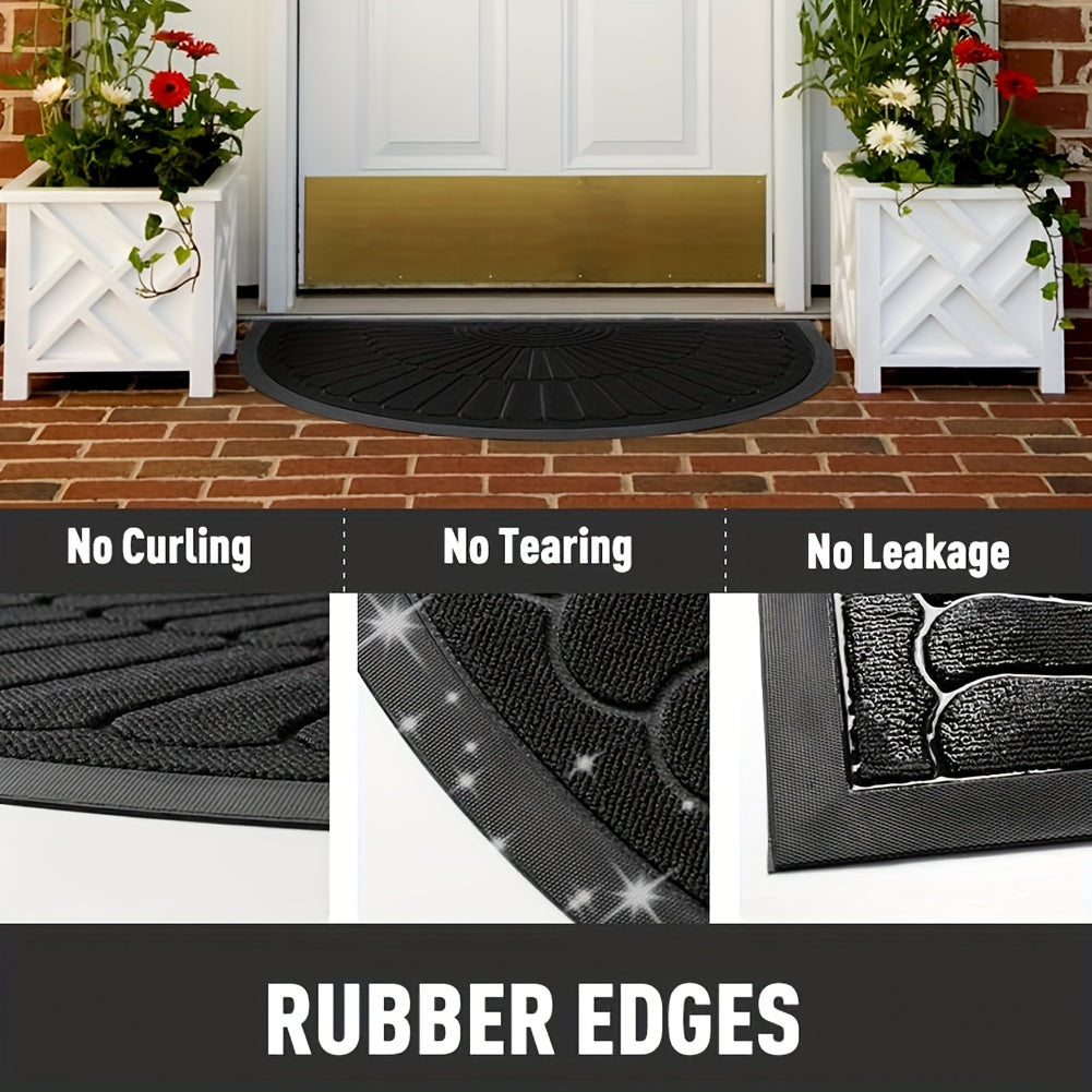 Half-Round Rubber Doormat – Durable and Non-Slip for Indoor and Outdoor Use