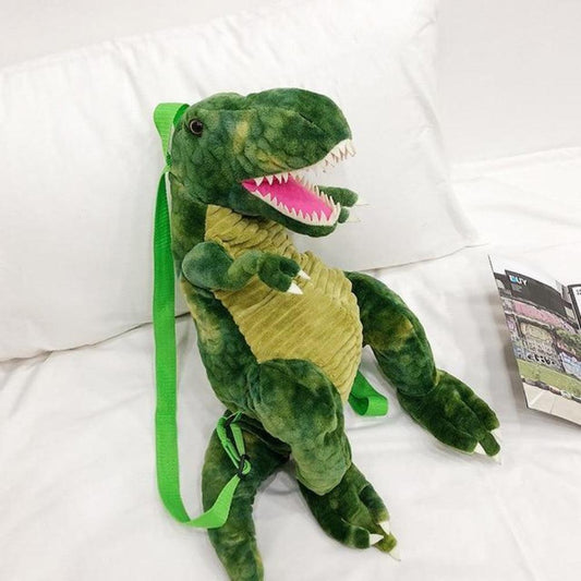 Plush Dinosaur Backpack Kids School Travel Companion