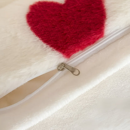 Plush Heart Pattern Bedding Set Soft Warm Winter Comfort