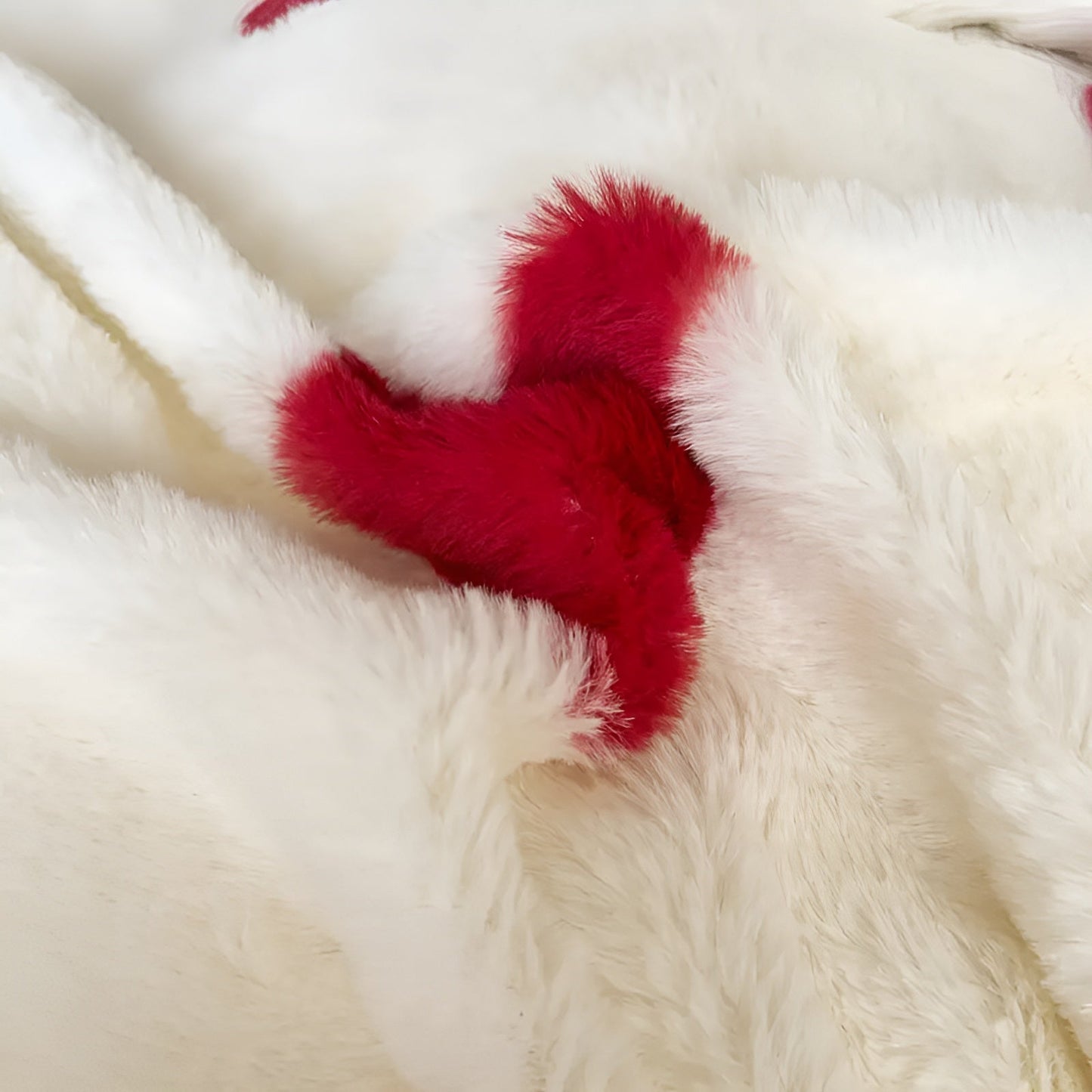 Plush Heart Pattern Bedding Set Soft Warm Winter Comfort