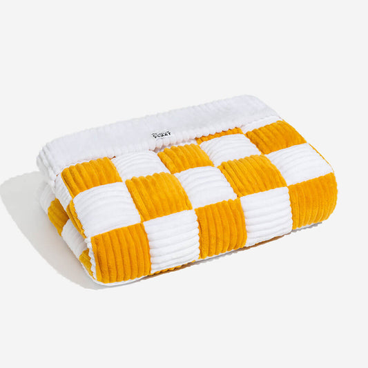 Plush Plaid Dog Bed Furniture Protector Mat