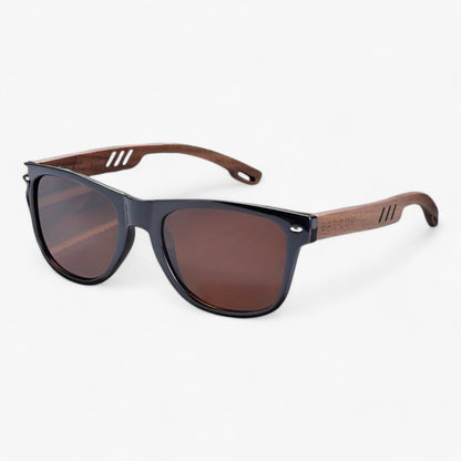 Polarized Wooden Temple Sunglasses UV400 Retro Unisex Eyewear