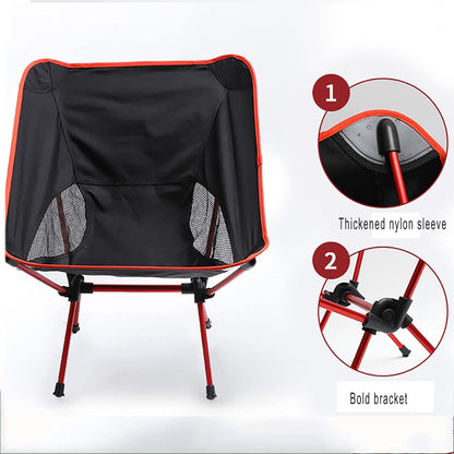 Portable Folding Camping Chair – Lightweight Outdoor Moon Chair