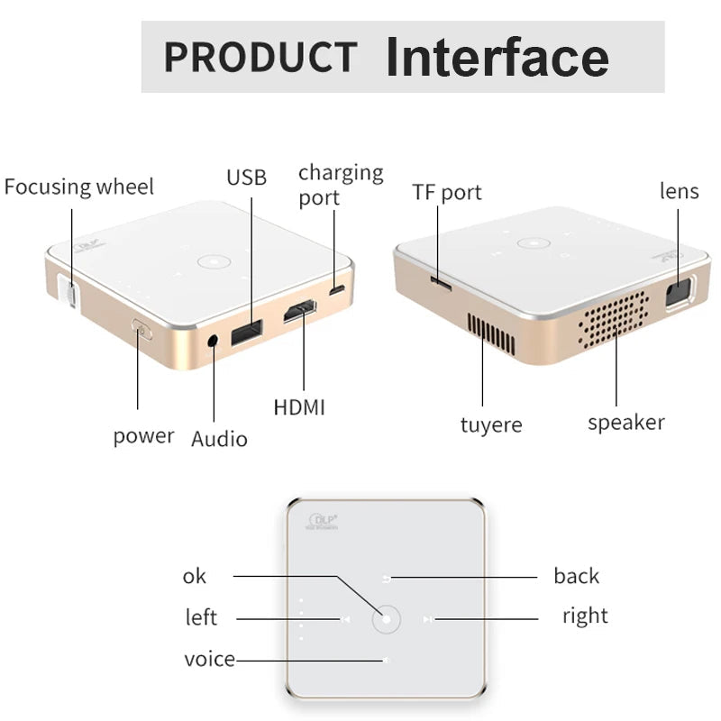 Portable Mini Projector Smart Cinema Pocket LED Projector
