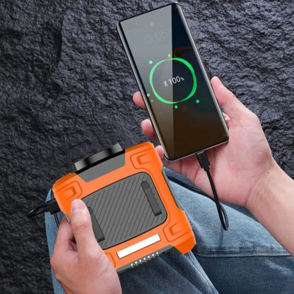 Portable Rechargeable Fan Power Bank Flashlight Outdoor Cooling Device