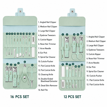 Professional Manicure and Pedicure Nail Care Kit Set