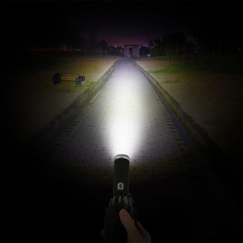 Reflective Safety Umbrella LED Handle Windproof Lightweight Rain Protection