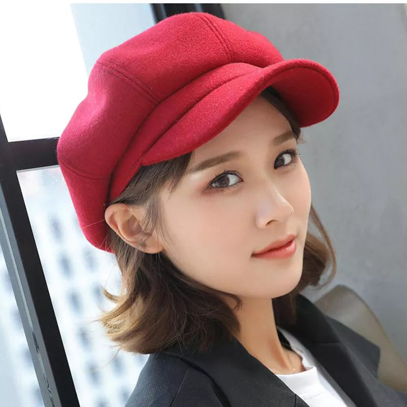 Retro Cotton Balloon Beanie Warm Winter Hat for Women and Men