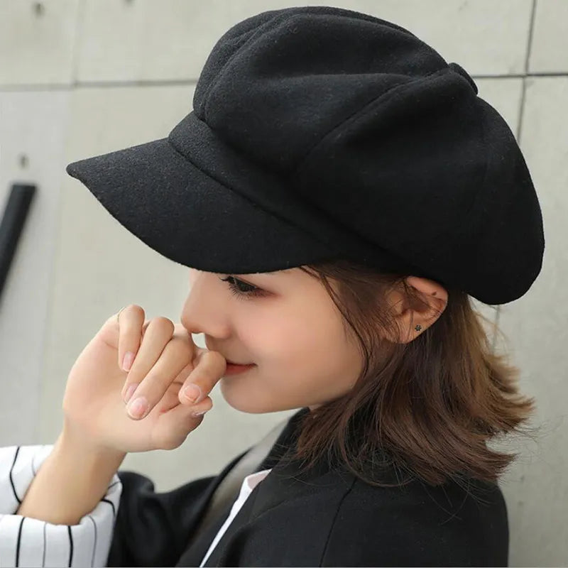Retro Cotton Balloon Beanie Warm Winter Hat for Women and Men