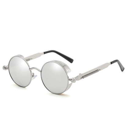 Retro Round Steampunk Sunglasses Polarized UV400 Vintage Unisex Eyewear