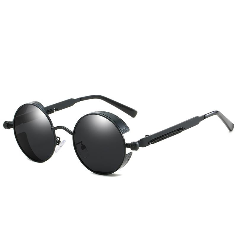 Retro Round Steampunk Sunglasses Polarized UV400 Vintage Unisex Eyewear