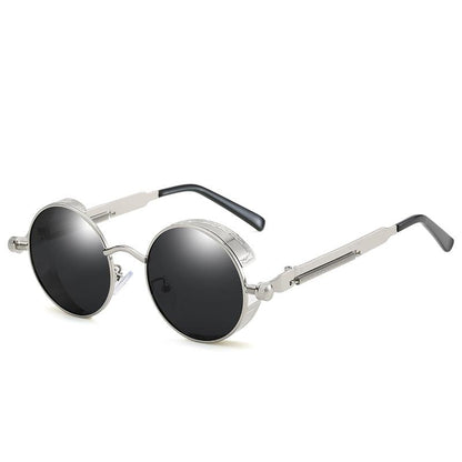 Retro Round Steampunk Sunglasses Polarized UV400 Vintage Unisex Eyewear