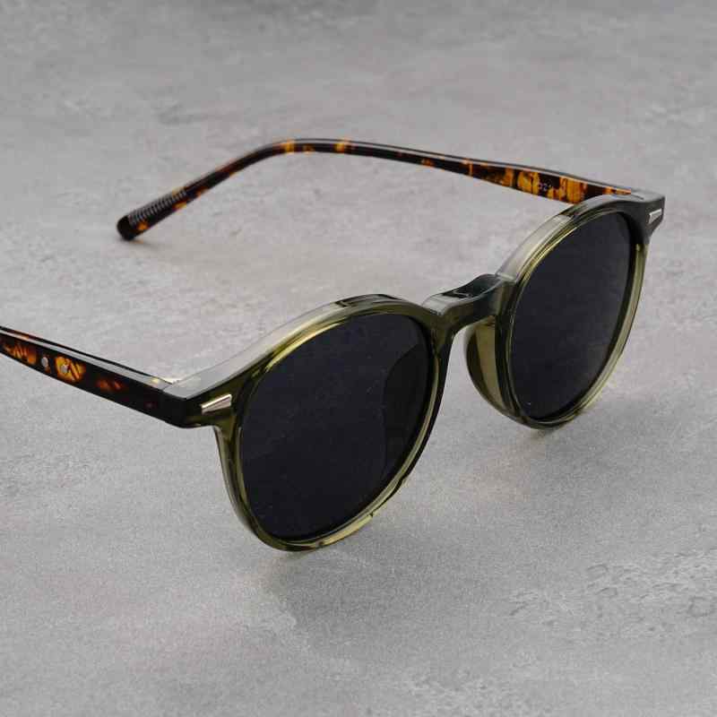 Retro Round Sunglasses Tortoiseshell Lightweight Fashion Eyewear