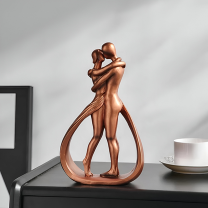 Romantic Couple Sculpture Resin Love Decor Figure