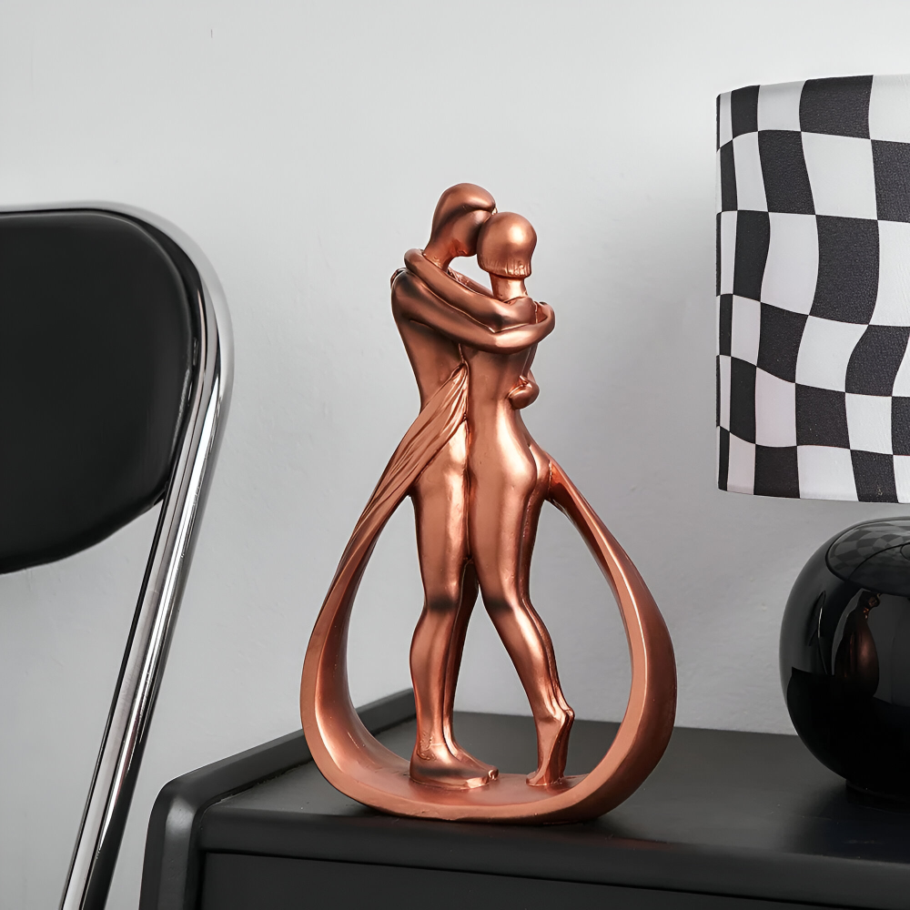 Romantic Couple Sculpture Resin Love Decor Figure
