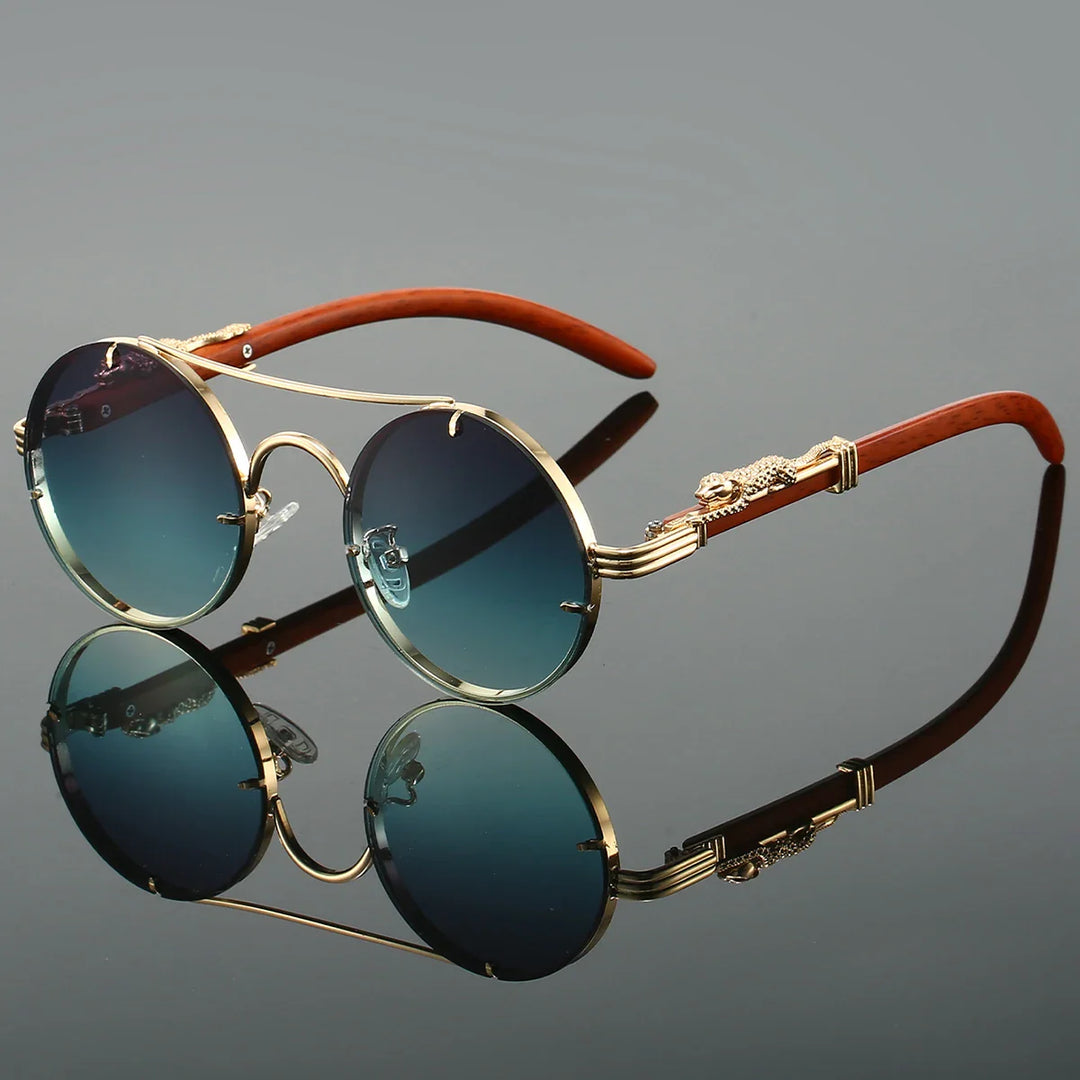 Round Leopard Sunglasses Vintage Retro UV400 Fashion Eyewear