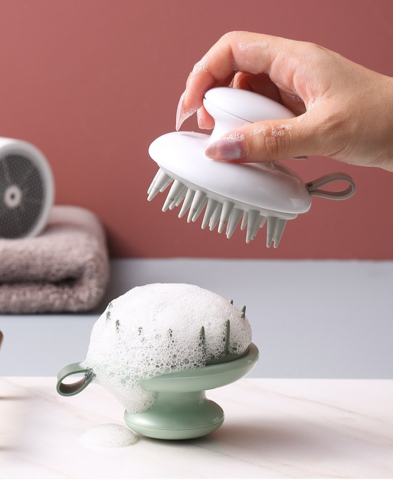 Silicone Scalp Massage Brush for Hair Care and Relaxation