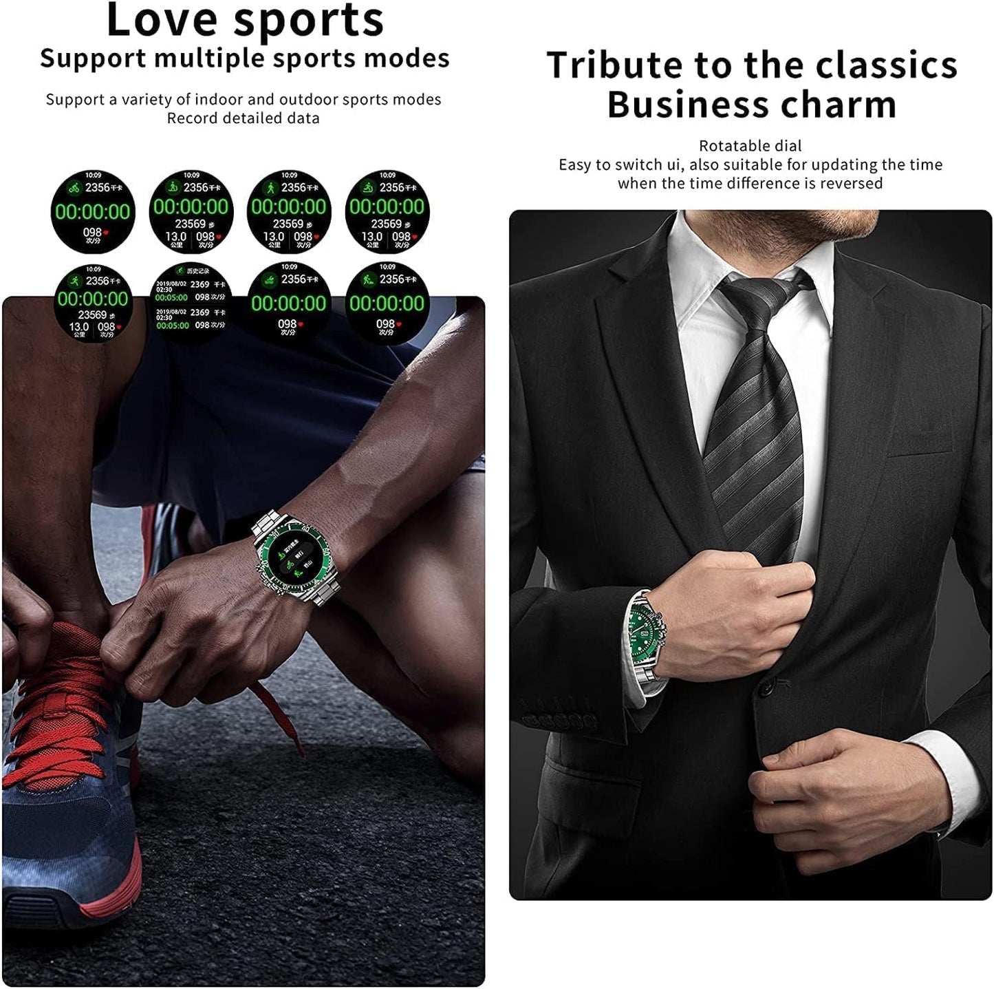 Smart Fitness Watch Heart Rate Activity Tracker Bluetooth Sports Watch