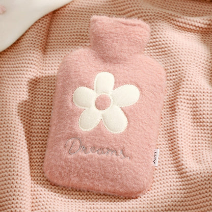 Soft Hot Water Bottle with Plush Cover – Cozy Winter Heat Therapy