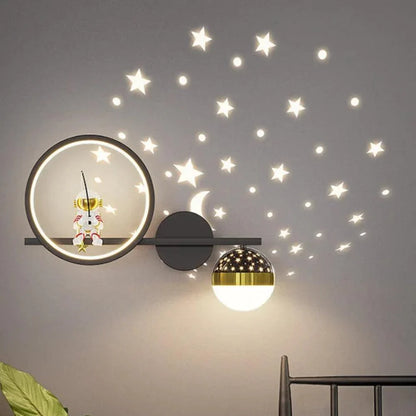 Star Projection Wall Lamp Kids Bedroom Night Light