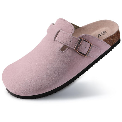 Suede Comfort Sandals Ergonomic Cork Sole Slip On Summer