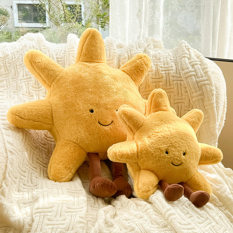 Sun Moon Decorative Pillow Soft Celestial Cushion